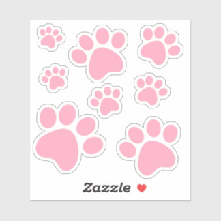 Roze pootafdruksticker sticker
