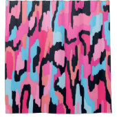 Roze Pop Abstract Douchegordijn (Voorkant)