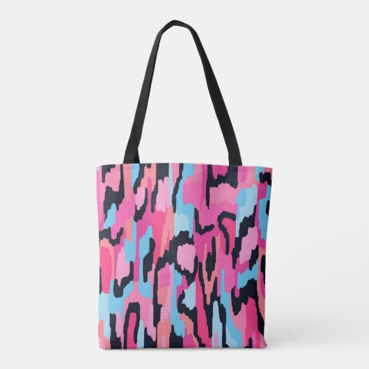 Roze Pop Abstract Draagtas (Achterkant)