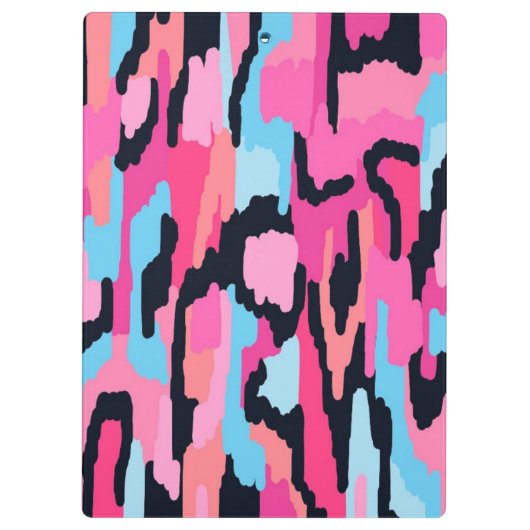 Roze Pop Abstract Klembord (Achterkant)