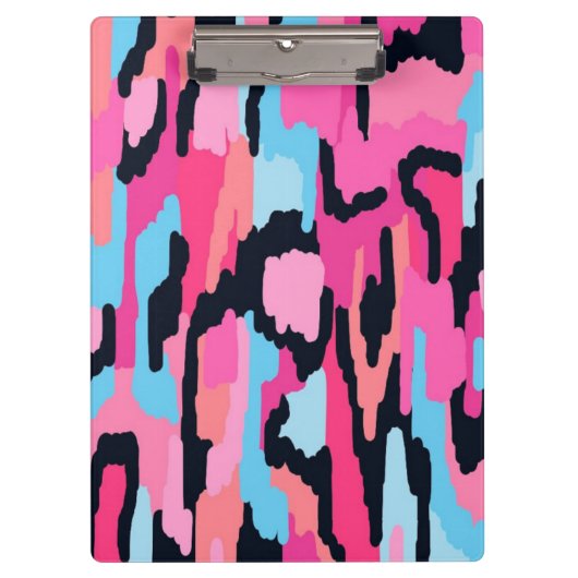 Roze Pop Abstract Klembord (Voorkant)