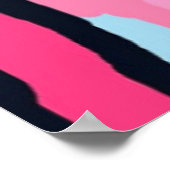 Roze Pop Abstract Poster (Hoek)
