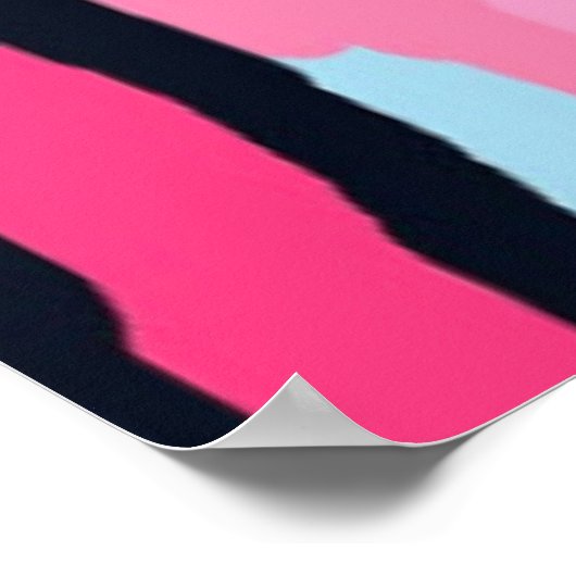 Roze Pop Abstract Poster (Hoek)