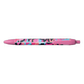 Roze Pop Abstract Zwarte Inkt Pen (Achterkant)
