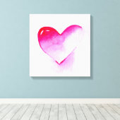 Roze pop art valentijn canvas afdruk (Insitu (Houten vloer))