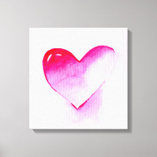 Roze pop art valentijn canvas afdruk