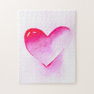 Roze pop art valentijn legpuzzel