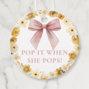Roze Pop It Wanneer Ze Knalt Favor Tag Bedankjes Labels