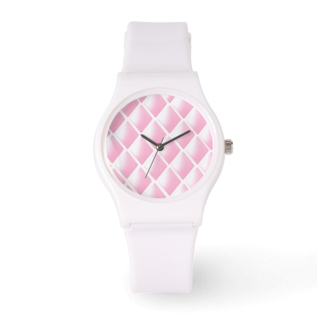 Roze Pop van diamanten Horloge (Voorkant)