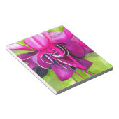 Roze pop waterverf bloem notitieblok (Schuin)