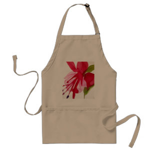 Roze pop waterverf bloem standaard schort