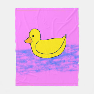 Roze Popcorn Anime Ducky Fleece Deken