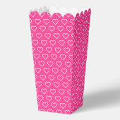 Roze Popcorn Box met harten - Kies kleuren Bedankdoosjes (Voorkant)