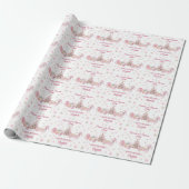 Roze Popcorn en Pyjama Slumber Verjaardagsfeest Cadeaupapier (Uitgerold)