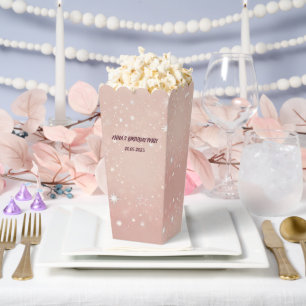 Roze Popcorn Favoriet Box Custom Party Treat Bedankdoosjes