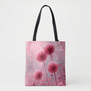 Roze Poppy Canvas tas