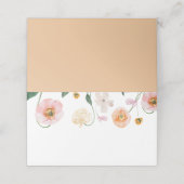 Roze Poppy Floral bruiloft (Buitenkant ongevouwen)