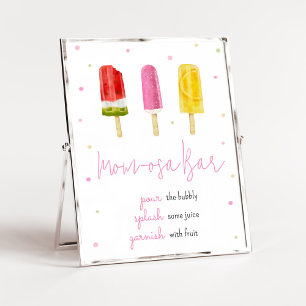 Roze Popsicle Baby shower Moeder Osa Bar Poster