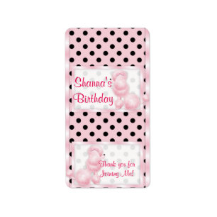 Roze portaalfolie op jaarbasis miniatuurstaafdekse etiket