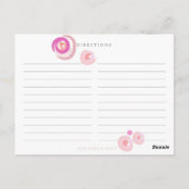 Roze posieontvangstkaart briefkaart (Achterkant)