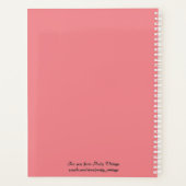 Roze Posies en Kant  Naam Planner (Achterkant)