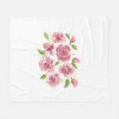 Roze posies Fleece Blanket (Voorkant (Horizontaal))