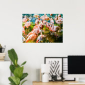 Roze Poster Flamingo (Thuiskantoor)