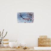 Roze Poster van de bloem van de bloem van de Cherr (Keuken)