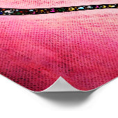 Roze Poster van het hart (Hoek)