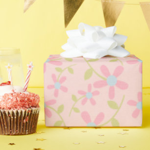 Roze posy Patroon Cadeaupapier