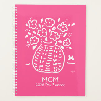 Roze posy Vase Planner
