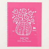 Roze posy Vase Planner (Voorkant)