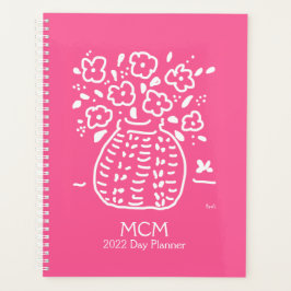 Roze posy Vase Planner