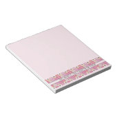 Roze Potloden Custom Text Teacher Roze Notitieblok (Schuin)
