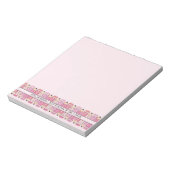 Roze Potloden Custom Text Teacher Roze Notitieblok (Gedraaid)