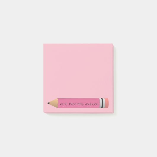 Roze potlood post-it® notes (Voorkant)