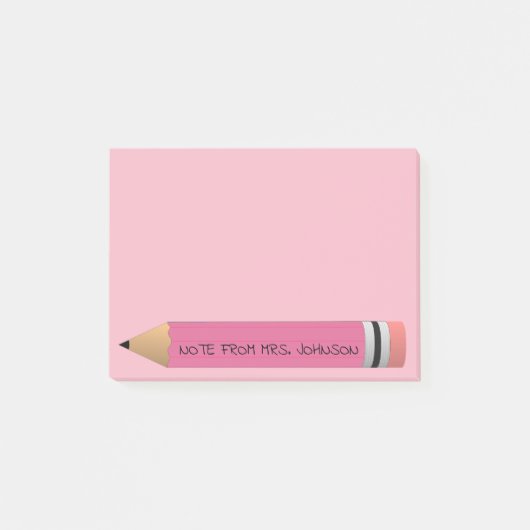 Roze potlood post-it® notes (Voorkant)