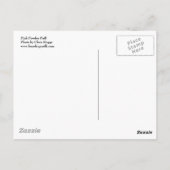 Roze Powder Puff Briefkaart (Achterkant)