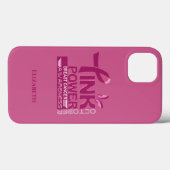 Roze Power-Breast Cancer Awareness Design Case-Mate iPhone Case (Achterkant (horizontaal))