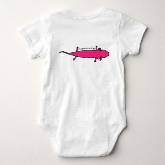 roze prehistorische hagedis romper (Achterkant)