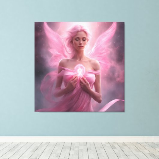 Roze - Premium gewikkeld canvas (glans) (Insitu (Houten vloer))