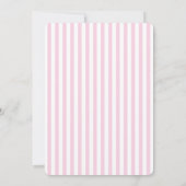 Roze Preppy Beer Eerste Verjaardagsuitnodiging Kaart (Achterkant)