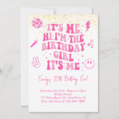 Roze Preppy In Mijn Verjaardags Era Uitnodiging (Voorkant)