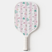 Roze Preppy Monogram Afdrukken Pickleball Paddle (Achterkant)