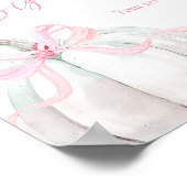 Roze Preppy Pompoen Meisje 1e Verjaardag Custom Si Poster (Hoek)