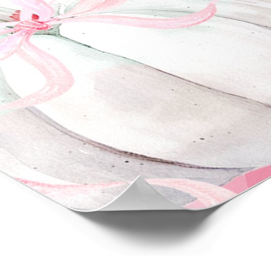 Roze Preppy Pompoen Meisje Verjaardag Snacks Poste Poster (Hoek)