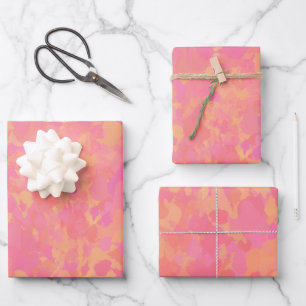 Roze prerogatief geschilderd Abstract patroon Inpakpapier Vel