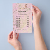 roze prijslijst voor haar flyer (Hand)