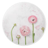 Roze prim Roos Keramische knop/Pull keramische kno Keramische Knop (Voorkant)