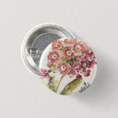 Roze primrose ronde button 3,2 cm (Voorkant /achterkant)